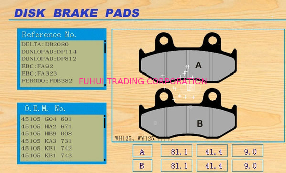 Aucun disques faits sur commande de frein de moto de résidu de la poussière, protection de frein WH125/WY125